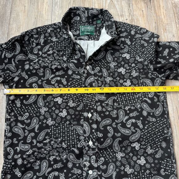 Gitman Bros Vintage Bandana Button Down Long Sleeve Western Made in USA Small - Picture 6 of 9